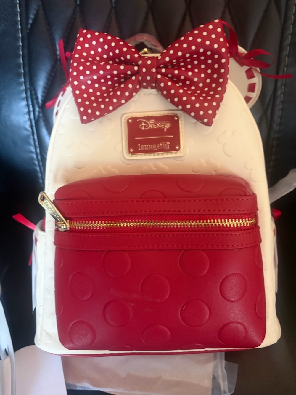 Loungefly Minnie Mouse Rock The Dots Coquette Mini Backpack Disney Parks NWT